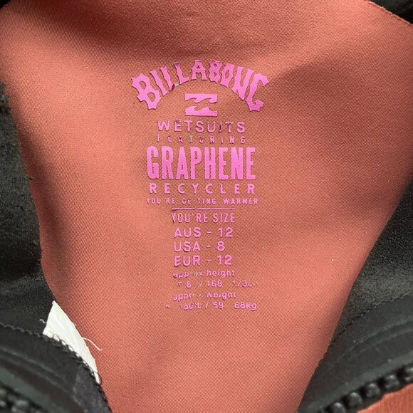 Billabong Women's Wetsuit Red Clay Size 8 4/3 - Picture 5 of 7